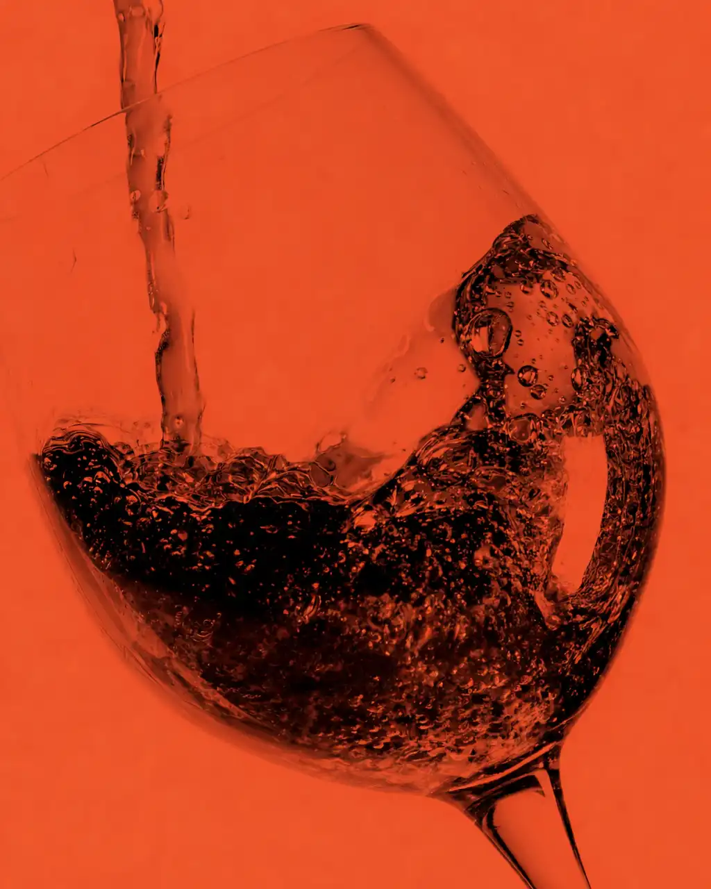 Wineglass artwork for Gusto Festival grand wine tastings