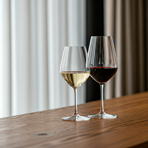 Wine tasting service with glasses being poured